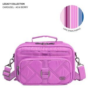 Lug Legacy Collection Carousel Crossbody Belt Bag Acai Berry